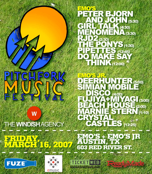 Peter Bjorn & John Added to P4k/Windish SXSW Party