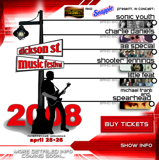 Charlie Daniels, .38 Special, Little Feat... Sonic Youth?!