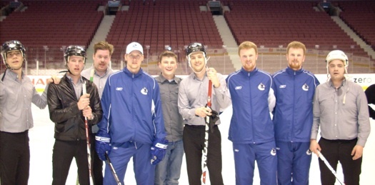 Hives Challenge Vancouver Canucks to Hockey Game